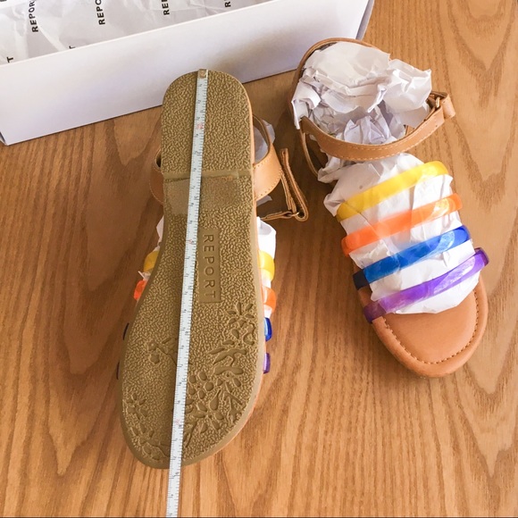 🌈 Girl’s Rainbow Jelly Vegan Sandals - Picture 4 of 10